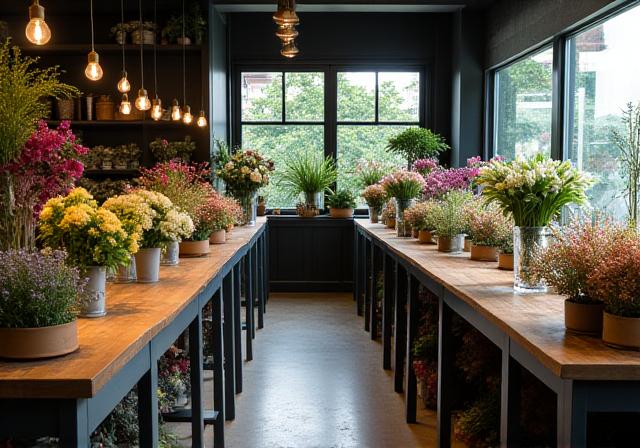 Flower shop studio interior