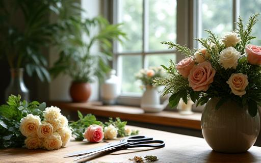 Interior of BloemWerks floral studio in Singapore
