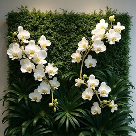 Intimate floral wall installation
